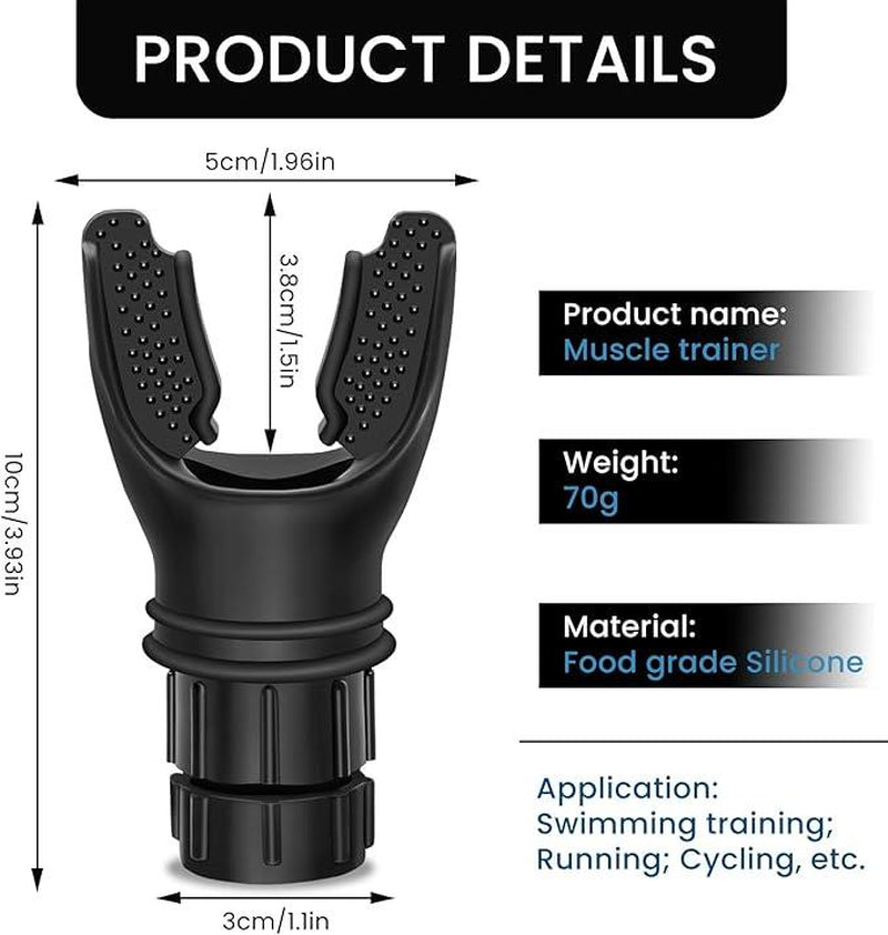 Breathe Exercise Device Adjustable Resistance for Trainer, Exerciser Trainer Daily Fitness Training, Easy-To-Clean