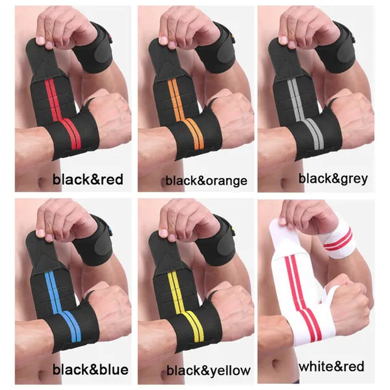 Weight Lifting Wristband Elastic Breathable Wrist Wraps Bandage Gym Fitness Weightlifting Powerlifting Wrist Brace Support Strap