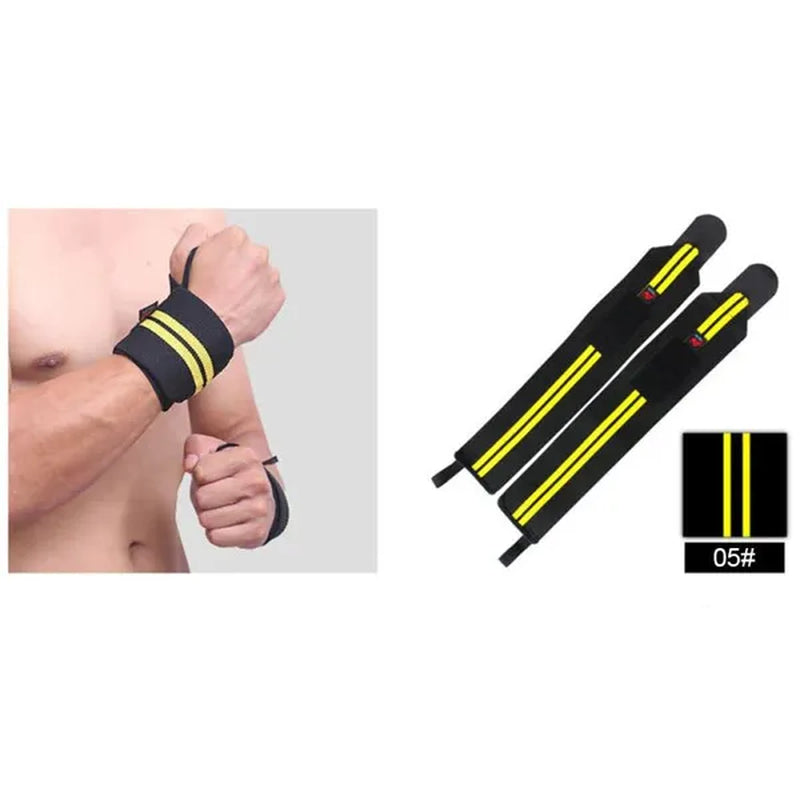 Weight Lifting Wristband Elastic Breathable Wrist Wraps Bandage Gym Fitness Weightlifting Powerlifting Wrist Brace Support Strap