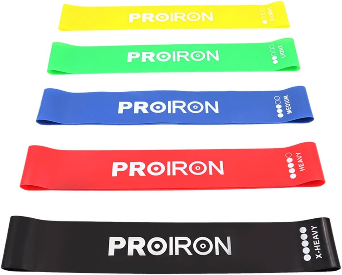 Resistance Loop Bands, Exercise Bands Set of 5 Rubber Latex Anti-Slip Resistance Band for Workout, Stretching, Physical Therapy, Yoga and Home Fitness with Carrying Bag