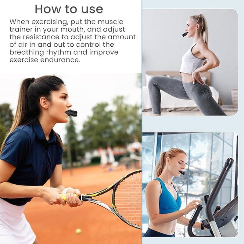 Breathe Exercise Device Adjustable Resistance for Trainer, Exerciser Trainer Daily Fitness Training, Easy-To-Clean