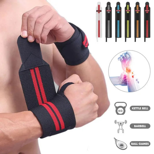 Weight Lifting Wristband Elastic Breathable Wrist Wraps Bandage Gym Fitness Weightlifting Powerlifting Wrist Brace Support Strap