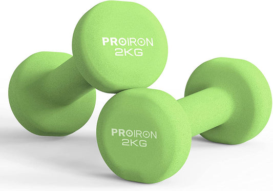 Dumbbells Anti-Slip Neoprene Dumbbell Soft-Touch Grip Hand Weights Home Gym Exercise Women Men Arm Pilates Dumbbells in 1Kg 1.5Kg 2Kg 3Kg 4Kg 5Kg 8Kg 10Kg Pair