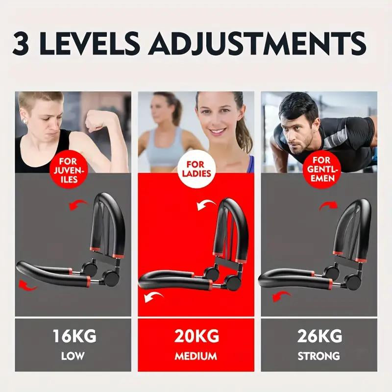 HOTWAVE Abdominal Exercise Machine Detachable, Portable Assembly AB Machine for Core Strength, Sit-Ups and Push-Ups Equipment, Home Fitness Equipment Springtok